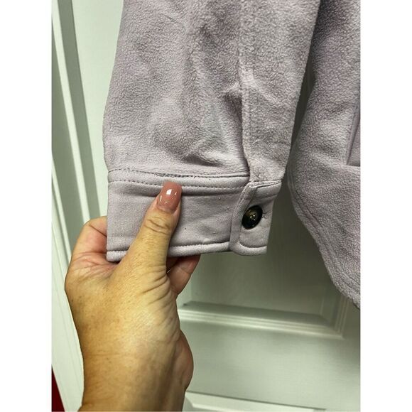 Bibi Lavender Soft Fleece Shacket Shirt Jacket sz L NWT - Picture 5 of 7